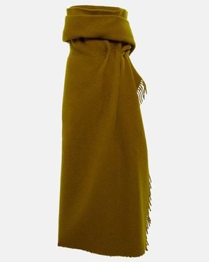 The Row Nimah Wool And Mohair Maxi Dress - Green
