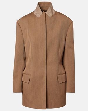 FFORME Malina Virgin Wool Blazer - Brown