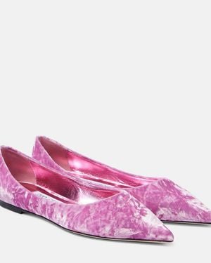 Jimmy Choo Love Velvet Ballet Flats - Pink