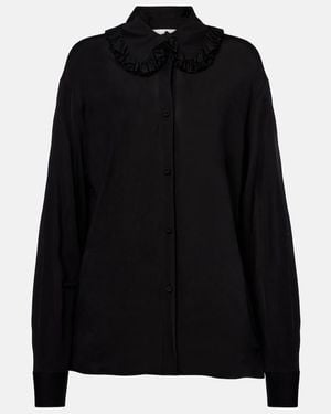 Jil Sander Ruffled Blouse - Black