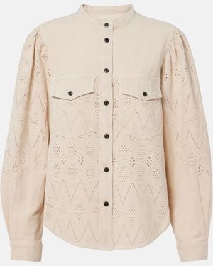 Isabel Marant Kaina Broderie Anglaise Blouse - Natural