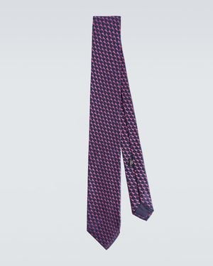 Charvet Silk Jacquard Tie - Purple