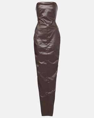 Rick Owens Denim Bustier Gown - Brown
