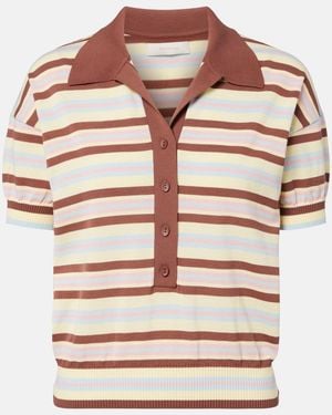 Faithfull the Brand Sable Striped Cotton-Blend Polo Shirt - Multicolour