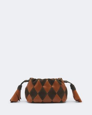 Zimmermann Clutch Cloud 91 Small Aus Leder Und Veloursleder - Braun