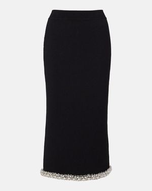 Jonathan Simkhai Idina Embellished Knitted Pencil Skirt - Black