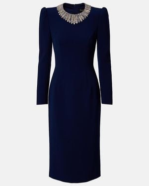 Jenny Packham Cora Embellished Midi Dress - Blue