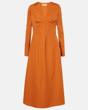 Co. Midikleid Aus Baumwolle - Orange