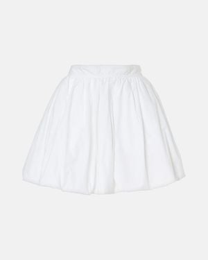 Patou Cotton Miniskirt - White
