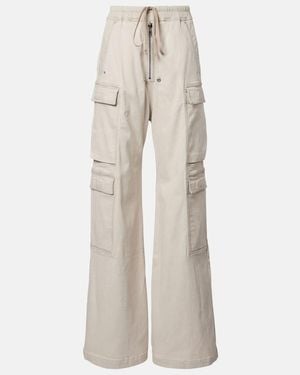 Rick Owens Jumbo Cotton-Blend Cargo Trousers - Natural