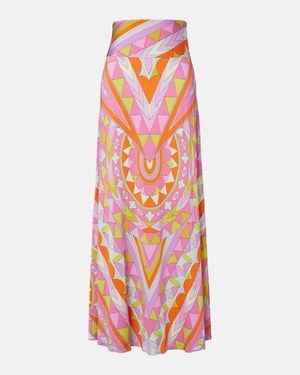 PUCCI Maxirock Manuba Aus Jersey-Satin - Rot