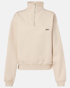 Jacquemus Sudadera De Jersey De Algodon Con Logo - Neutro