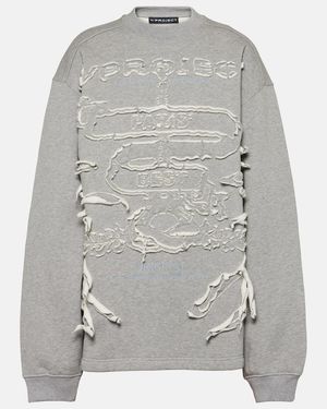 Y. Project Sudadera Paris' Best De Jersey De Algodon - Gris