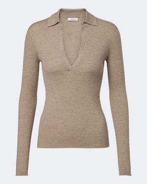 Max Mara Polopullover Aus Kaschmir - Natur