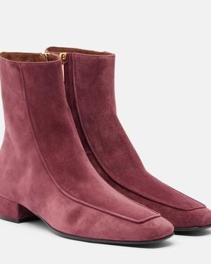 Herbert Levine Ankle Boots Shadow Ban Aus Veloursleder - Lila
