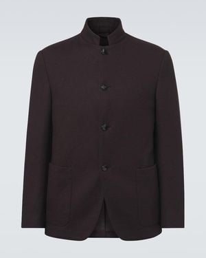 Agnona Wool And Cashmere Jacket - Black