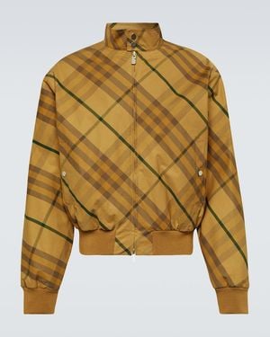 Burberry Check Pattern Bomber - Yellow