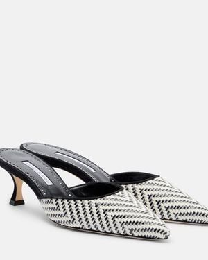 Manolo Blahnik Bb Woven Pumps - Metallic