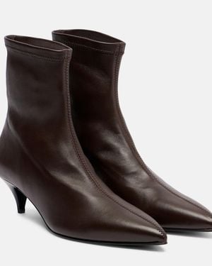 A.Emery Ophelia Leather Ankle Boots - Brown