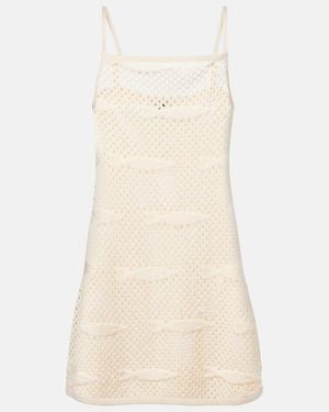 STAUD Rio Crochet Cotton Beach Dress - Natural