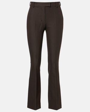 Max Mara Fatina Cropped Straight Trousers - Grey