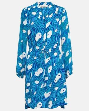 Diane von Furstenberg Printed Minidress - Blue