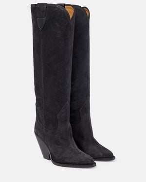 Isabel Marant Pre-Loved Lomero Suede Knee High Boot - Blue