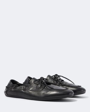 Prada Segelschuhe Shuffle Aus Leder - Schwarz