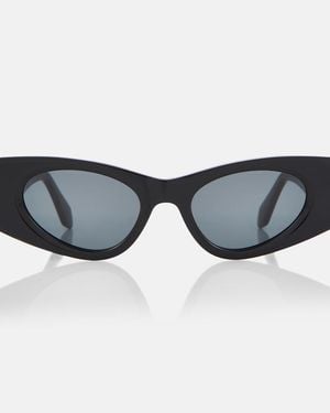 Alaïa Gafas De Sol Ovaladas Con Logo - Azul