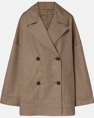 TOTEME Checked Cotton Blazer - Brown