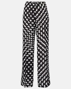 Dries Van Noten Weite Hose - Weiß