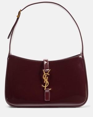 Saint Laurent Le 5 A 7 Patent Leather Shoulder Bag - Red