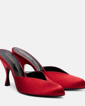 Herbert Levine Sitting Pretty 95 Satin Mules - Red