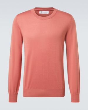 Brunello Cucinelli Pullover Aus Baumwolle - Pink