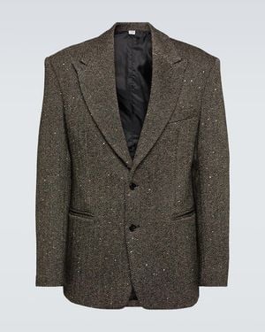 Winnie New York Herringbone Wool-Blend Jacket - Green