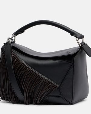 Loewe Henkeltasche Puzzle Small Aus Leder - Schwarz