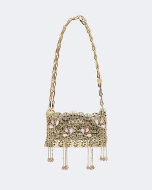 Rabanne Verzierte Schultertasche Iconic Nano 1969 - Mettallic