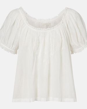 Doen Frederica Cotton Voile Top - White