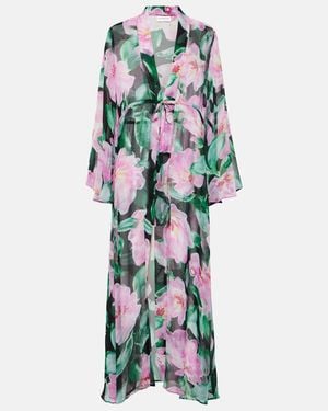 Alexandra Miro Betty Floral Kaftan - White