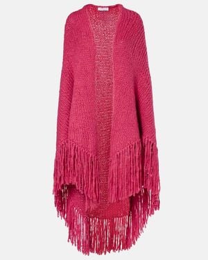 Gabriela Hearst Chal Lauren De Cachemir Con Flecos - Rosa