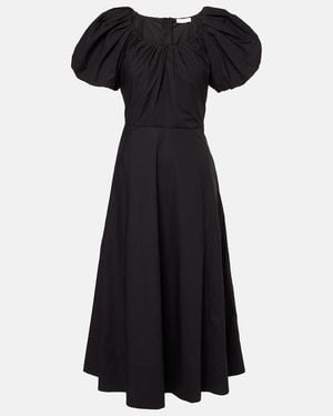 Ulla Johnson Imara Cotton Midi Dress - Black