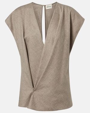 KHAITE Mer Cotton Top - Gray