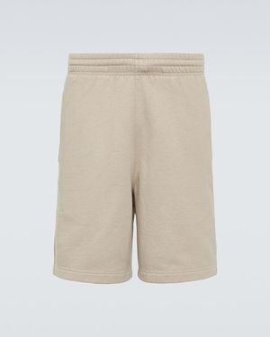 Burberry Cotton Jersey Shorts - Natural