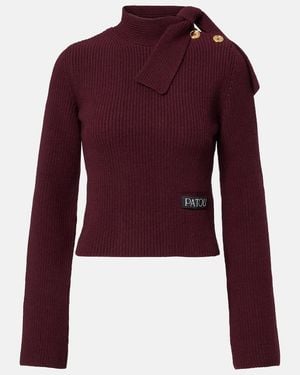 Patou Jersey De Lana Y Cachemir Con Lazo - Morado