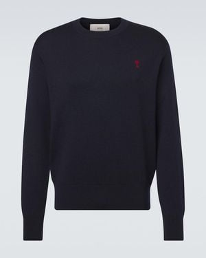 Ami Paris Pullover Ami De Cour Aus Wolle - Blau