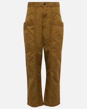 Isabel Marant Pandore Cotton-blend Trousers - Natural