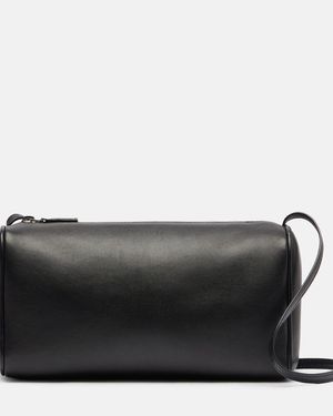 The Row '90S Leather Crossbody Bag - Black
