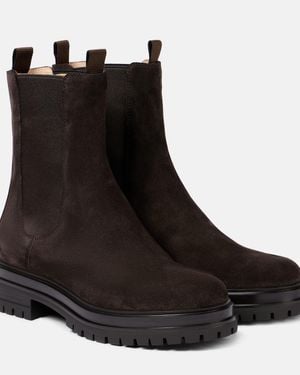 Gianvito Rossi Chester Suede Chelsea Boots - Black