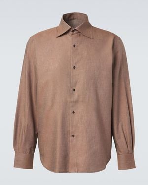 STÒFFA Cotton And Silk Shirt - Brown