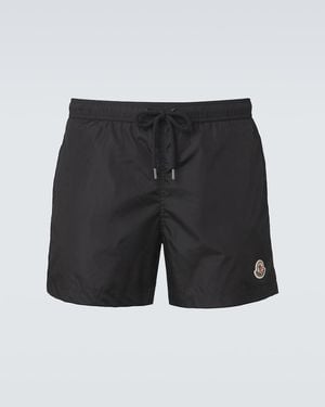Moncler Logo Swim Trunks - Black